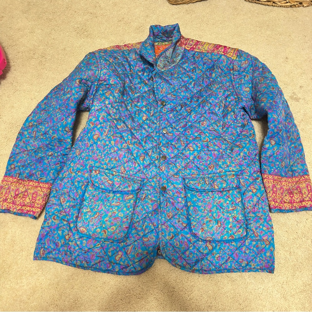 Vibrant Patchwork Utility Jacket - image 3